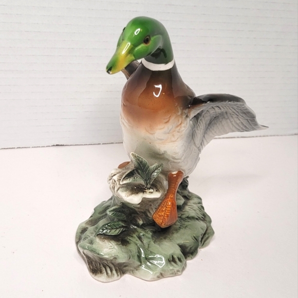 Bird Collection by JSC Mallard Duck 129 Vintage Statue Japan Shafford Excellent - Picture 2 of 13